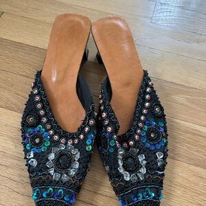 Embellished kitten heels